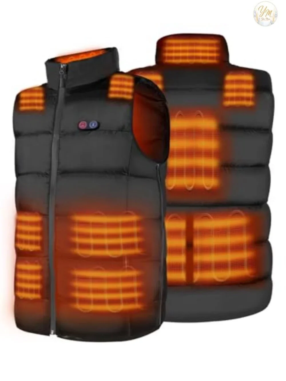 Heated Vest for Men Women, Sleeveless Quilted Jacket, Adjustable Fit, 10